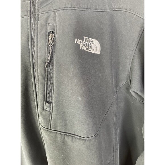 The North Face Jacket Mens Size L Black Zip Pleated Coat with Fleece Lining Apex - Picture 4 of 9